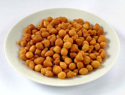 Croutons ou petisco de grão de bico