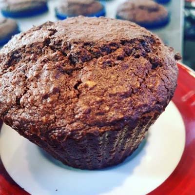 Bolo de cacau e aveia