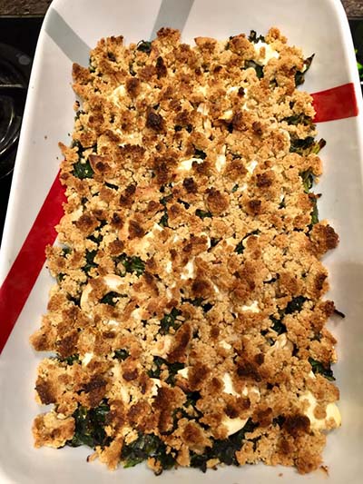 Crumble low carb com legumes