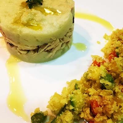 Escondidinho de frango fit