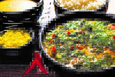 Moqueca de palmito pupunha com banana da terra